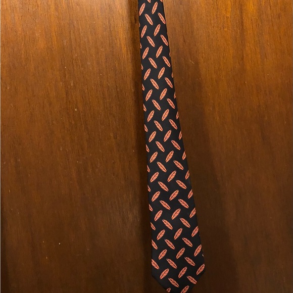 HERMES Tie/ Leaf Print - Picture 3 of 10